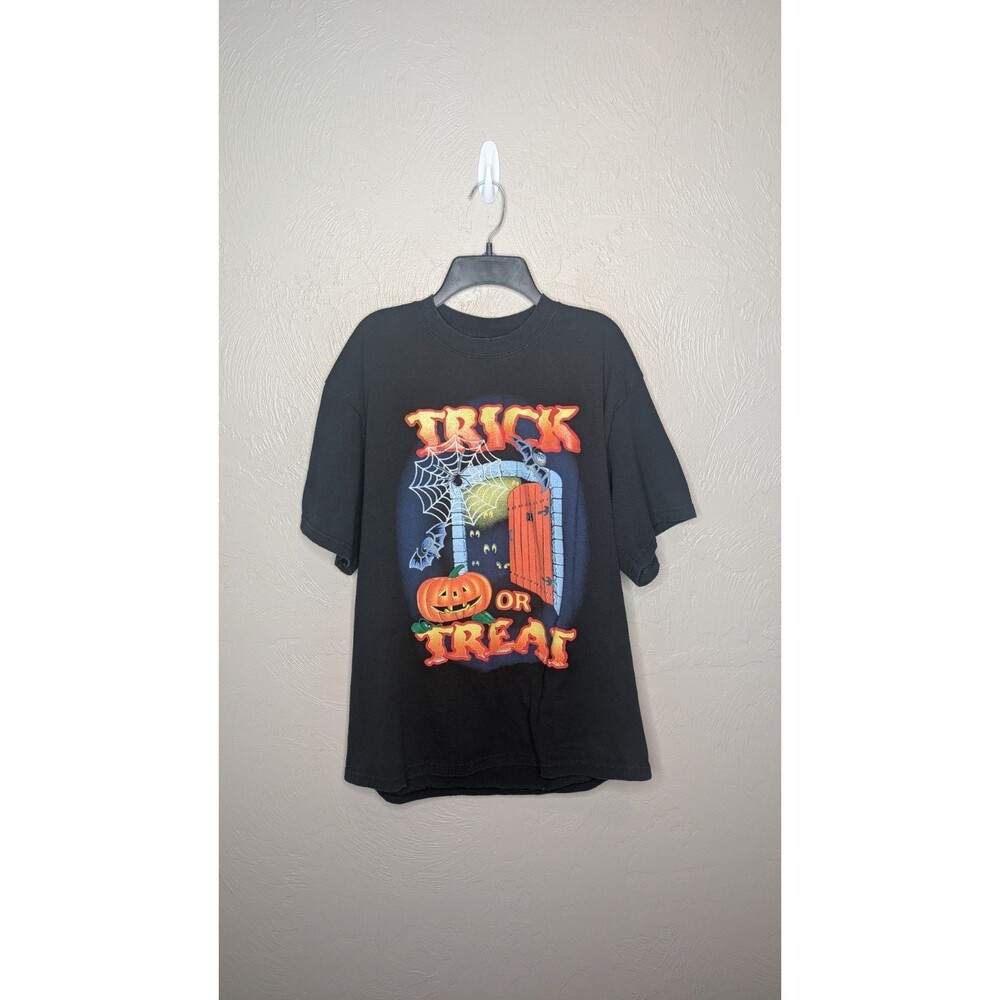 Vintage Time 2 Celebrate! Adult Large Trick Or Treat Cotton T Shirt 90's Y2K